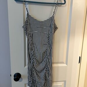 H&M Black and White Mini Slip Dress